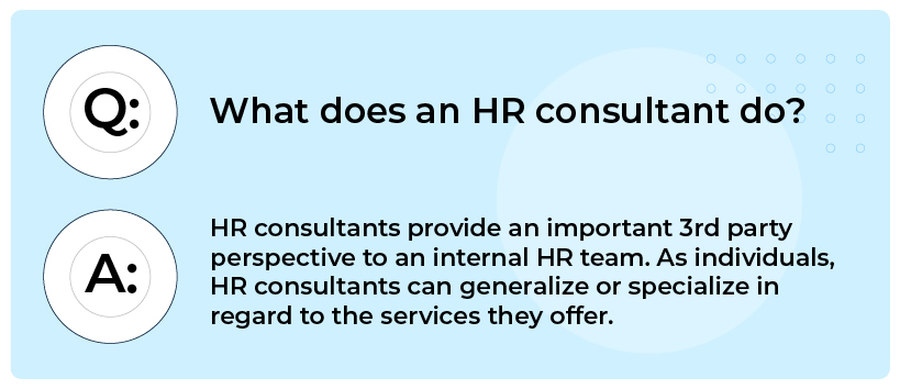 What does an HR consultant do